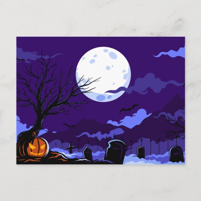 Niedlich Halloween Postkarte (Vorderseite)