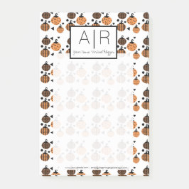 Niedlich Halloween Pumpkin Confetti Post-it Klebezettel