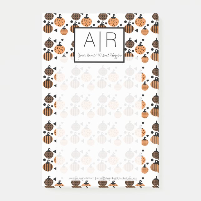 Niedlich Halloween Pumpkin Confetti Post-it Klebezettel (Vorderseite)