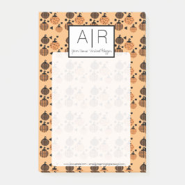 Niedlich Halloween Pumpkin Confetti Post-it Klebezettel