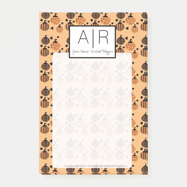 Niedlich Halloween Pumpkin Confetti Post-it Klebezettel (Vorderseite)