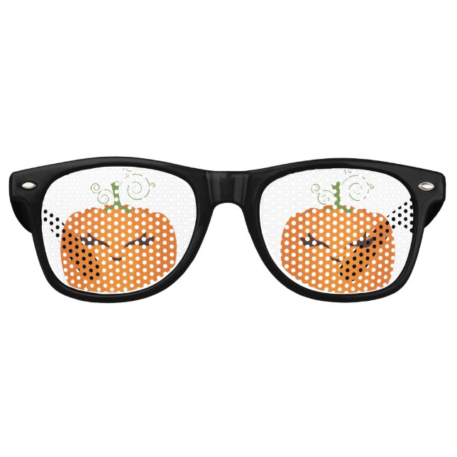 Niedlich Halloween Pumpkin Partybrille (Vorderseite)
