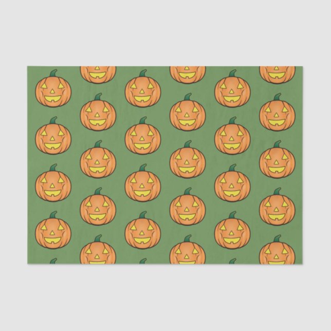 Niedlich Halloween Pumpkin Seidenpapier (Vorderseite)
