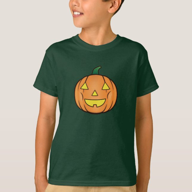 Niedlich Halloween Pumpkin T-Shirt (Vorderseite)
