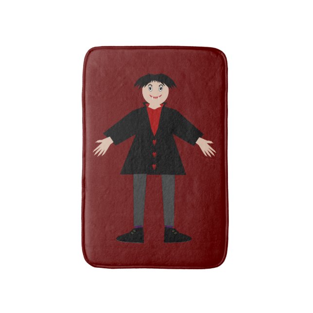 Niedlich Halloween Vampire Badematte (Vorderseite Vertikal)
