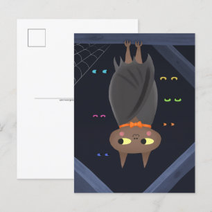 Niedlich Halloween Vampire Bat Postkarte