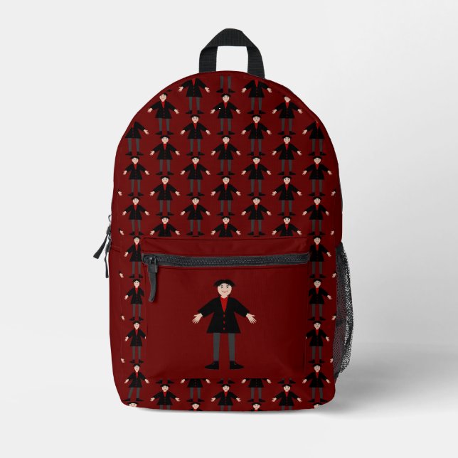 Niedlich Halloween Vampire Bedruckter Rucksack (Vorderseite)