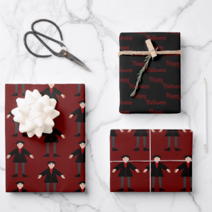 Niedlich Halloween Vampire Custom Geschenkpapier Set