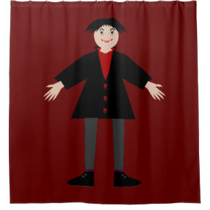 Niedlich Halloween Vampire Duschvorhang