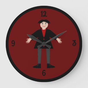 Niedlich Halloween Vampire Große Wanduhr
