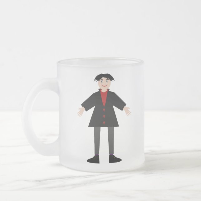 Niedlich Halloween Vampire Mattglastasse (Links)
