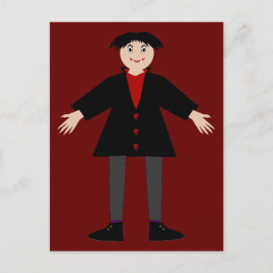 Niedlich Halloween Vampire Postkarte