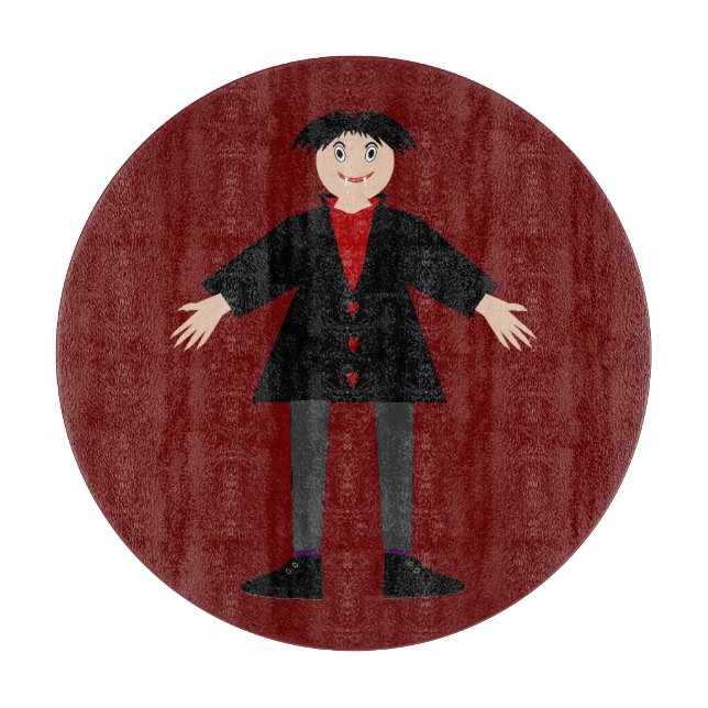 Niedlich Halloween Vampire Schneidebrett (Vorderseite)