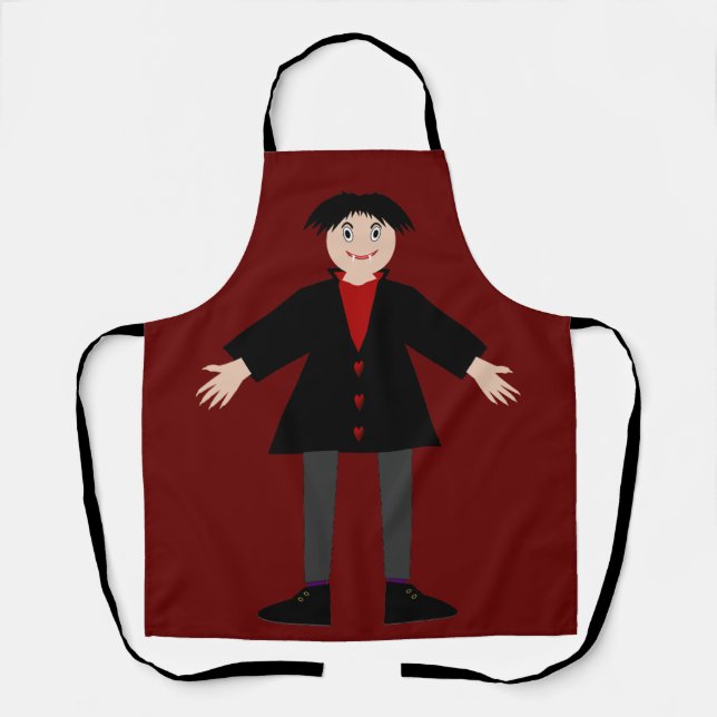 Niedlich Halloween Vampire Schürze (Vorderseite)