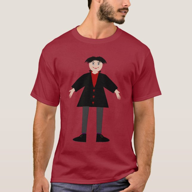 Niedlich Halloween Vampire T-Shirt (Vorderseite)