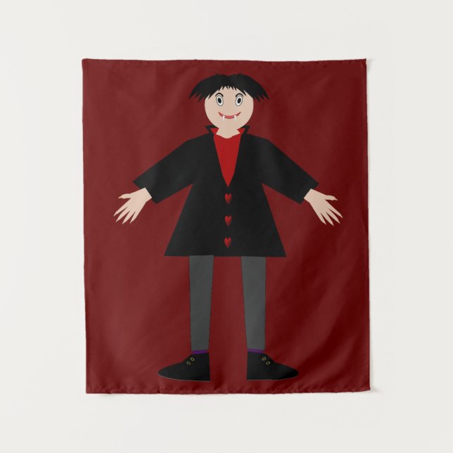 Niedlich Halloween Vampire Wandteppich (Vorderseite)