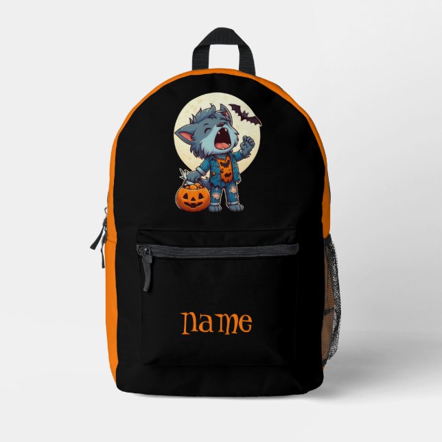 Niedlich, Halloween Werwolf Bedruckter Rucksack (Vorderseite)