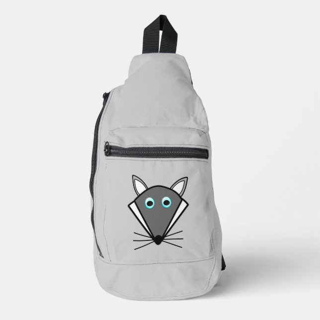 Niedlich Halloween Wolf Crossbody Bag (Vorderseite)