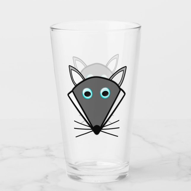 Niedlich Halloween Wolf Glas (Vorderseite)