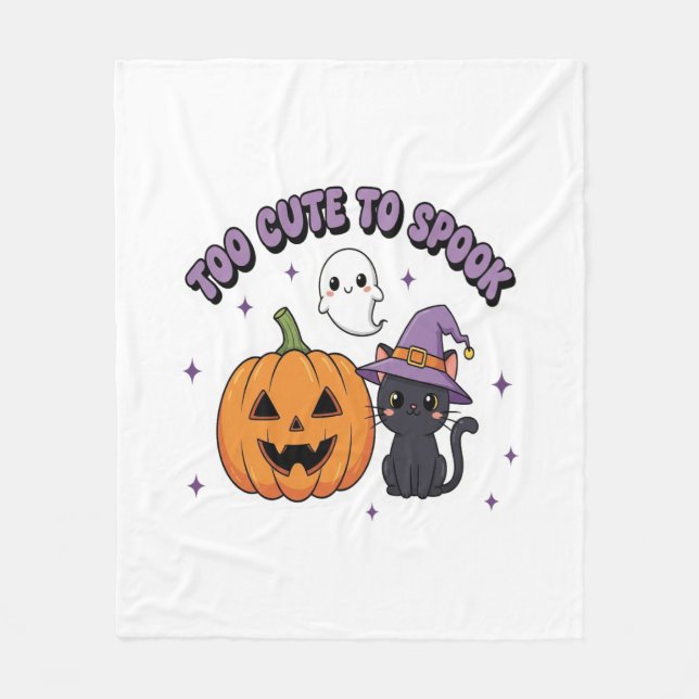 Niedlich, Halloween zu sprechen Fleecedecke (Vorderseite)