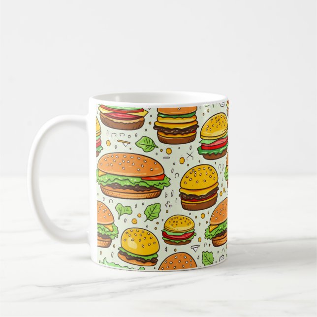 Niedlich Hamburgers Pattern Kaffeetasse (Links)