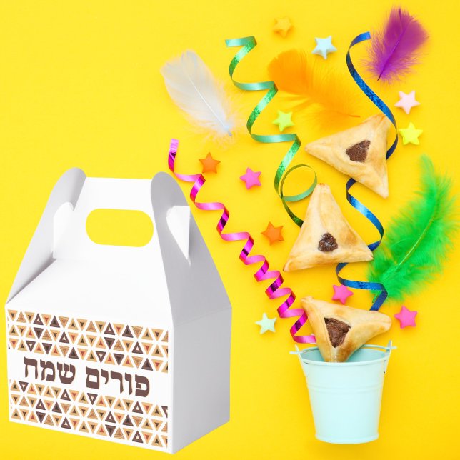 Niedlich Hamentash Happy Purim Favor Box Geschenkschachtel (Von Creator hochgeladen)