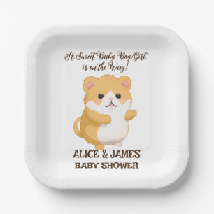 Niedlich Hamster-Kinderdusche Pappteller