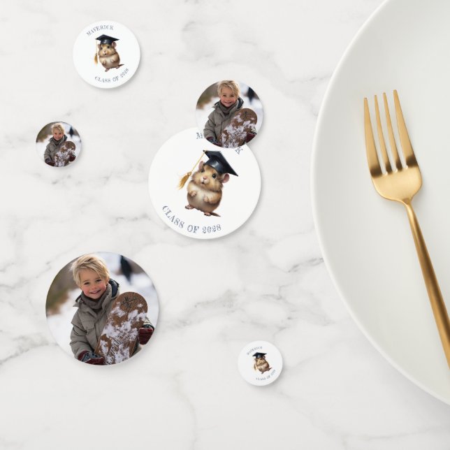 Niedlich Hamster Kindergarten Abschluss Foto Konfetti (Gruppe)