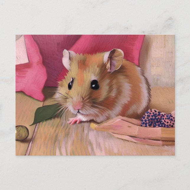 Niedlich Hamster Postkarte (Vorderseite)