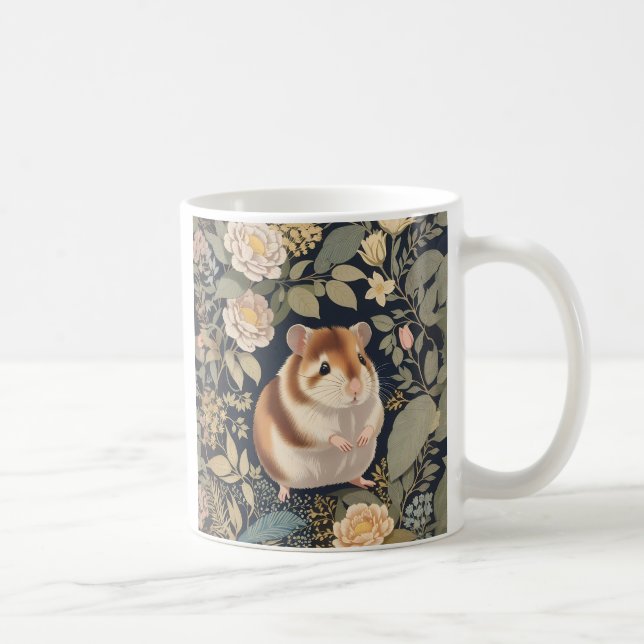 Niedlich Hamster William Morris Inspiriert Kaffeetasse (Rechts)