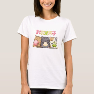 Niedlich Hanami Dango Cat Trio T-Shirt
