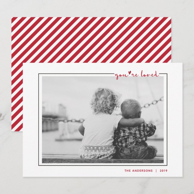 Niedlich handgeschriebene Frame Valentine Einladung (Vorne/Hinten)