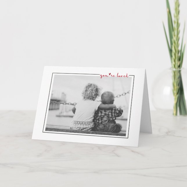 Niedlich handgeschriebene Frame Valentine Feiertagskarte (Vorderseite)