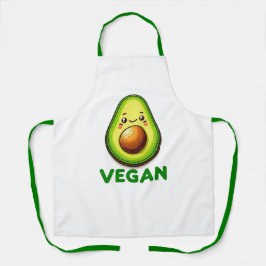 Niedlich Happy Avocado Vegan Lifestyle Schürze
