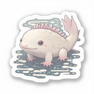 Niedlich Happy Axolotl Aufkleber