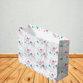 Niedlich Happy Axolotl Geburtstagsparty White Große Geschenktüte