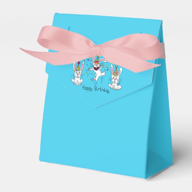 Niedlich Happy Birthday Bunny Rabbits Kinder Geschenkschachtel (Vorderseite)