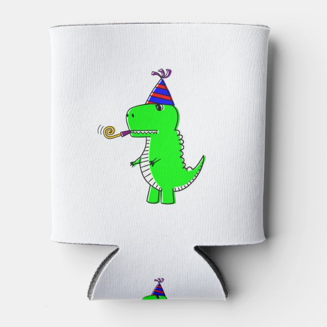 Niedlich Happy Birthday Dinosaur Dosenkühler (Vorderseite)