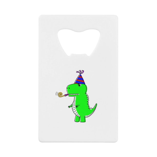 Niedlich Happy Birthday Dinosaur Geldbeutel Flaschenöffner (Vorderseite)