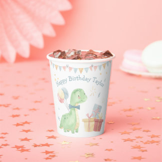 Niedlich Happy Birthday Dinosaur Party Pappbecher