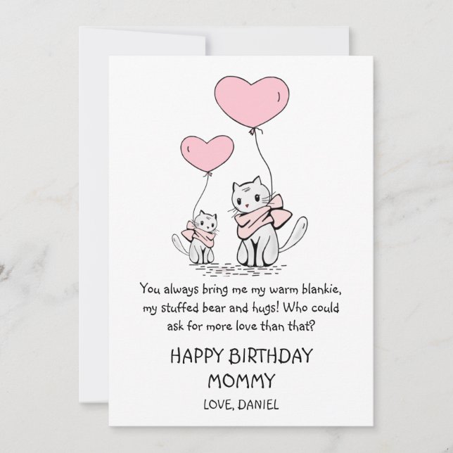 Niedlich Happy Birthday Mommy (Vorderseite)