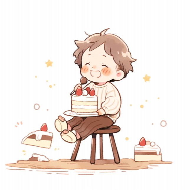 Niedlich Happy Birthday Ribbon - Cartoon Geburtsta Ripsband (do you want this cute piture on your birthday ribbon ?)