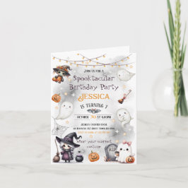 Niedlich Happy Boo Ghost Halloween Einladung