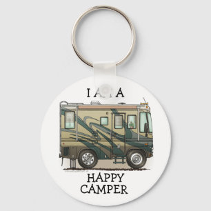 Niedlich Happy Camper Big RV Coach Motorhome Schlüsselanhänger