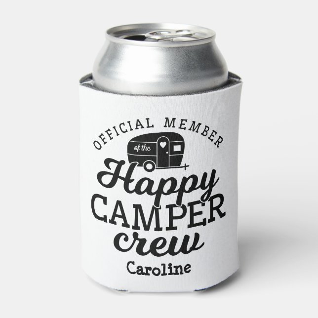 Niedlich Happy Camper Crew Camping Dosenkühler (Kanne Vorderseite)