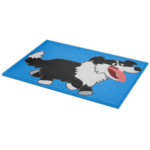 Niedlich Happy Cartoon Border Collie Cutting Board Schneidebrett