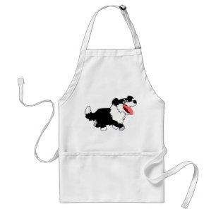 Niedlich Happy Cartoon Border Collie Schürze