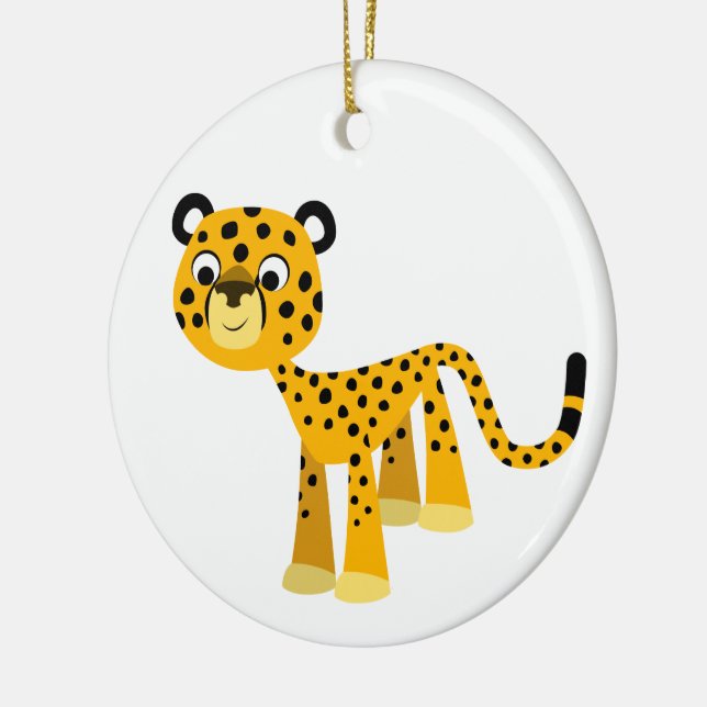 Niedlich Happy Cartoon Cheetah Ornament (Links)