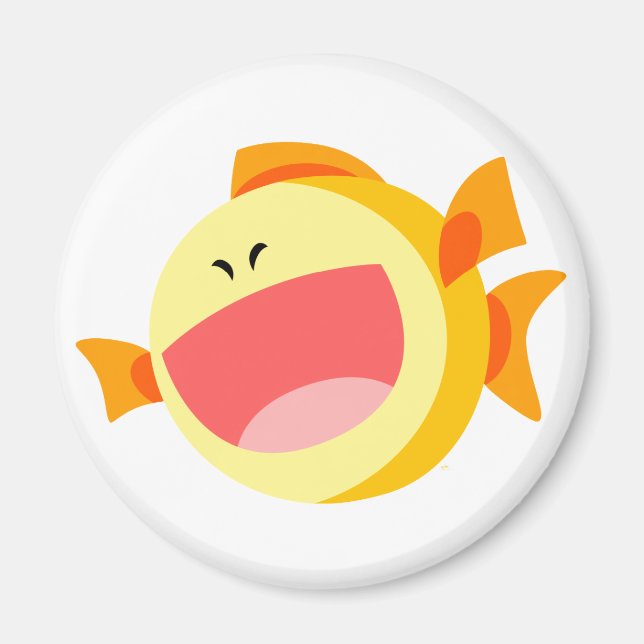 Niedlich Happy Cartoon Fish Magnet (Vorne)