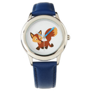 Niedlich Happy Cartoon Fox Watch Armbanduhr